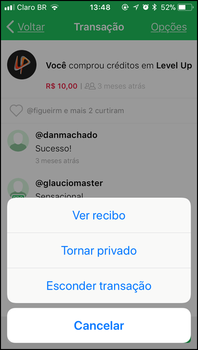 Como faço para comprar créditos Level Up pelo Pic Pay Central de Suporte Level Up