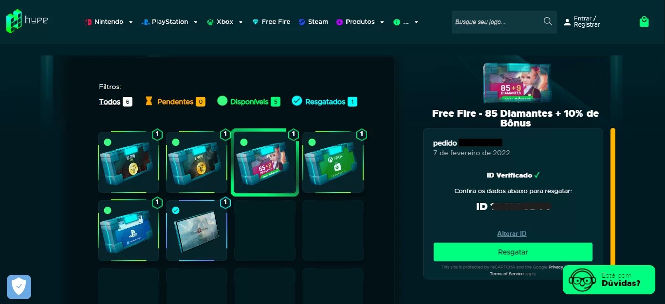 Free Fire: Aprende à resgatar seu códigos pelo Rewards
