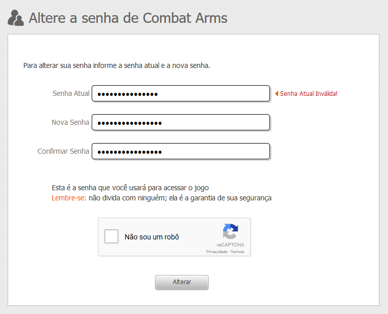 Level up combat arms esqueci minha senha